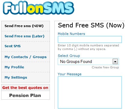 FullOnSMS - bezpłatne wysyłanie SMS-ów online