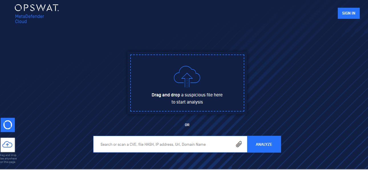 scanner online metadefender